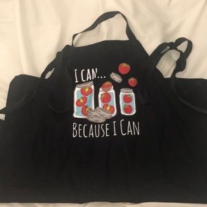 Canning apron, black with tomatoes!